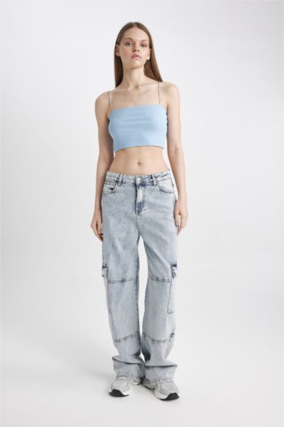 Fitted Ribbed Camisole Crop Top