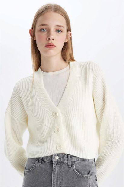 Regular Fıt Triko Hırka