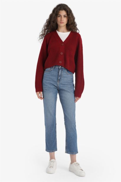 Regular Fit V-Neck Knit Cardigan