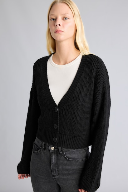 Cardigan à col V Coupe régulière