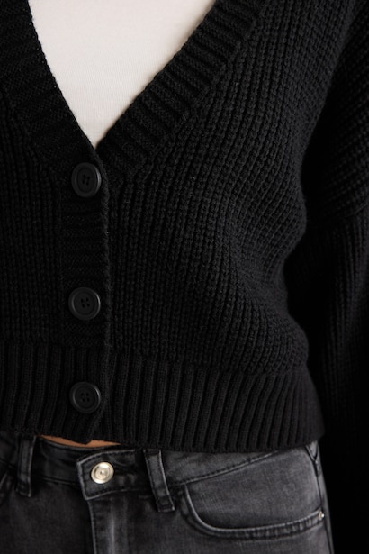 Cardigan à col V Coupe régulière