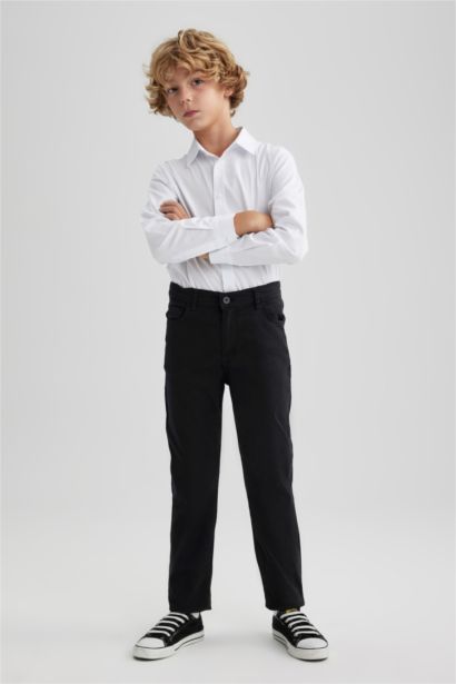 Regular Fit Gabardine Trousers