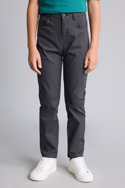 Boy Standard Fit Straight Leg Gabardine Trousers