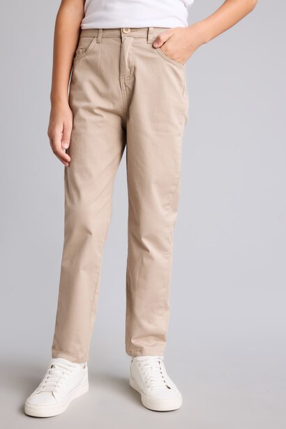 Düz Paça Gabardin Pantolonu Erkek Çocuk