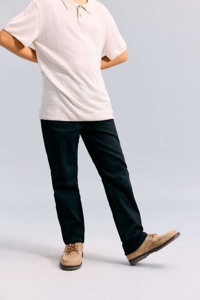 Boy Straight Leg Gabardine Trousers