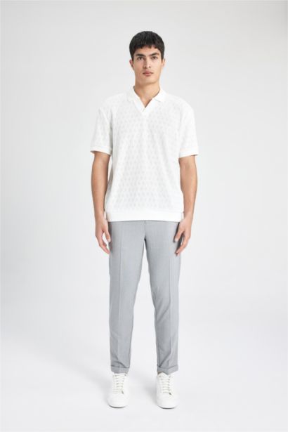 بنطلون جوجر بحافة مزدوجة