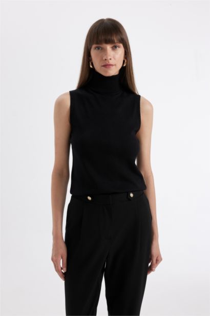 Regular Fit Turtleneck Basic Pulover