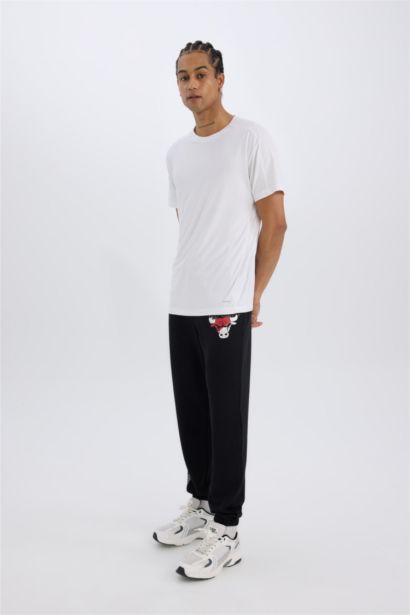 NBA Chicago Bulls İnce Jogger Eşofman Altı Oversize Geniş Kalıp Cepli Lastikli Paça