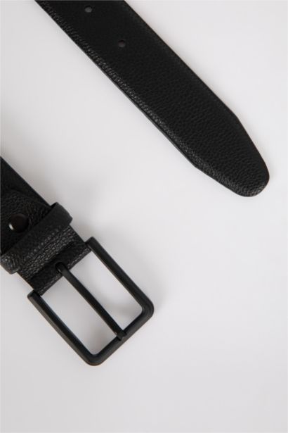 Ремень с прямоугольной пряжей из искусственной кожи