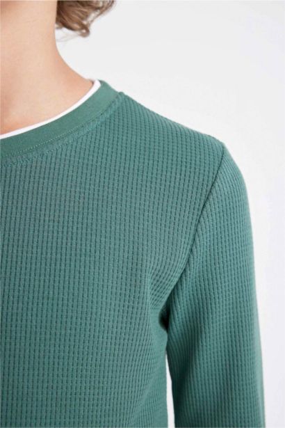 Boy Crew Neck Waffle T-Shirt