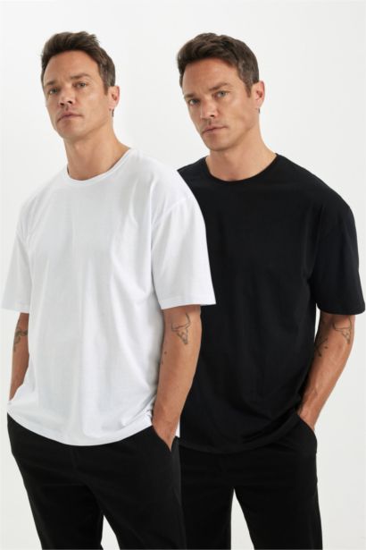 2 piece Oversize Fit Crew Neck Short Sleeve T-Shirt