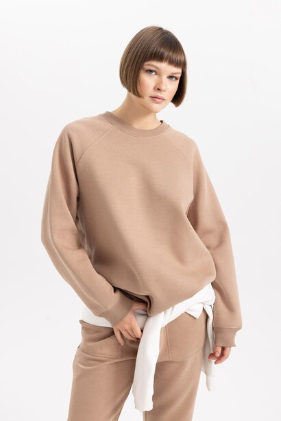 Oversize Fit Thick Sweatshirt Fabric Sweatshirt