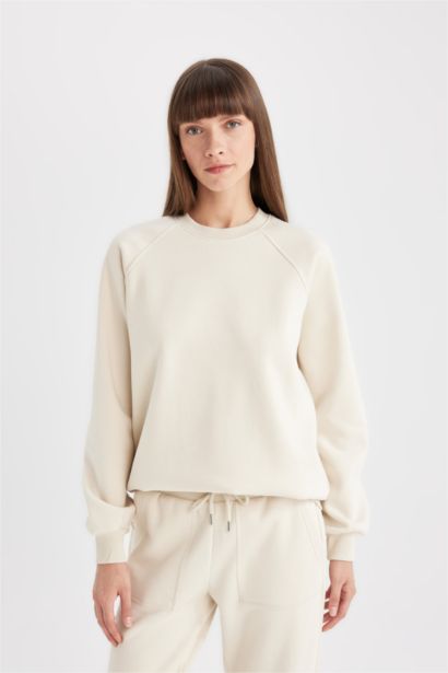 Oversize Crew Neck Thick Casual Sweatshirt