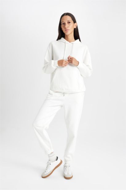 Pocketed Normal Waist Thick Basic Jogger Sweatpants