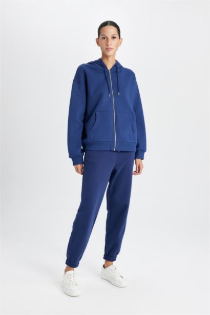 Pocketed Normal Waist Thick Basic Jogger Sweatpants