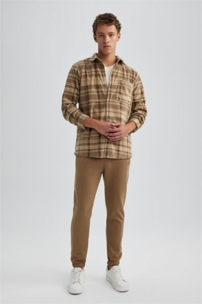 Regular Fit fleece Plaid Long Sleeve Shirt