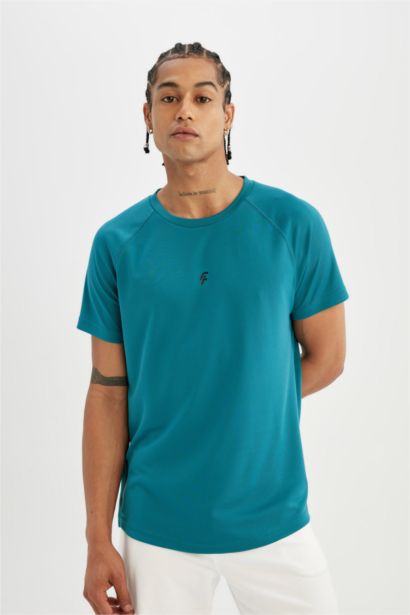 DeFactoFit Slim Fit Crew Neck Heavy Fabric T-Shirt