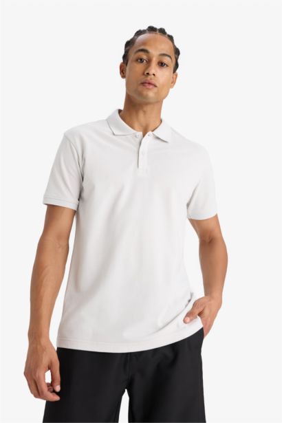 DeFactoFit Slim Fit Polo Neck T-Shirt