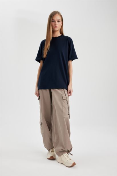 Oversize Fit Crew Neck Short Sleeve T-Shirt