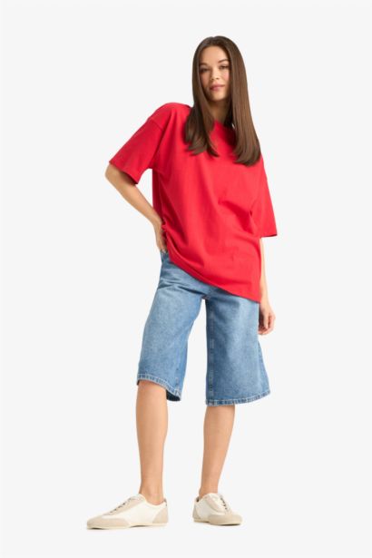 Oversize Fit Crew Neck Short Sleeve T-Shirt
