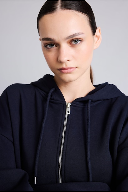 Pamuklu Oversize Kapüşonlu Sweatshirt