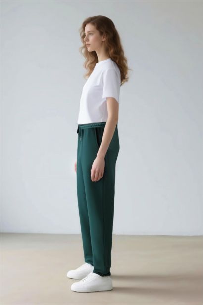 Jogger Kalın Eşofman Altı Cepli Yüksek Bel