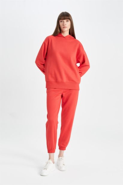 Штаны джоггеры с высокой талией из плотной ткани