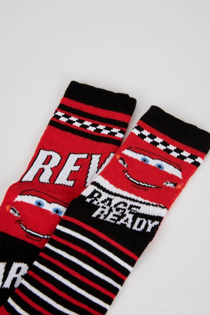 Boy Cars Cotton 2-Pack Long Socks