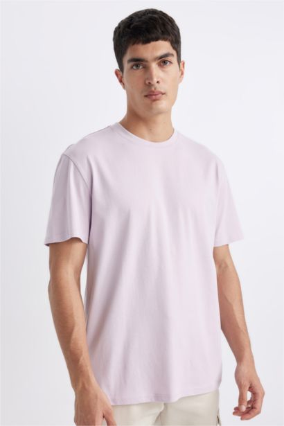 New Regular Fit Crew Neck Cotton Basic T-Shirt