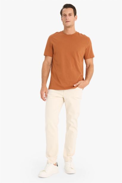 New Regular Fit Crew Neck Basic T-Shirt