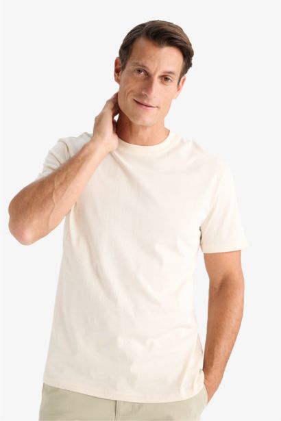 New Regular Fit Crew Neck Basic T-Shirt