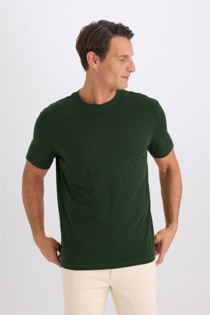 تيشيرت نص ردن سادة قصة عادية بياخة مستديرة