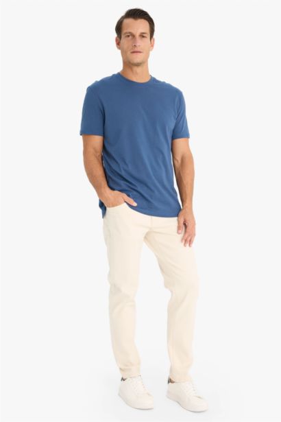 New Regular Fit Crew Neck Basic T-Shirt