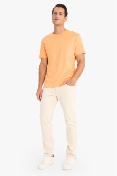 New Regular Fit Crew Neck Basic T-Shirt