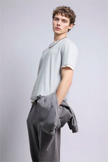 100% Cotton Regular Fit Crew Neck Basic T-Shirt