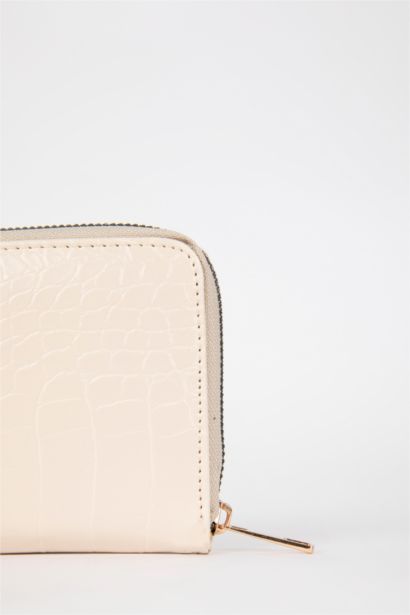 محفظة جلد صناعي منقوشة