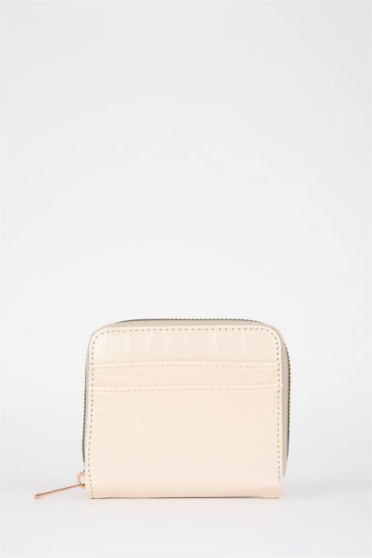 محفظة جلد صناعي منقوشة