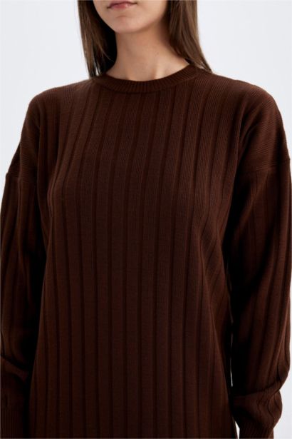 Yarım Balıkçı Yaka Basıc Triko Elbise