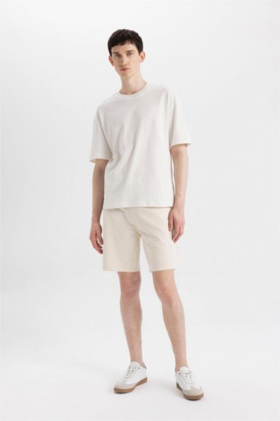 Slim Fit Thin Sweatshirt Fabric Shorts