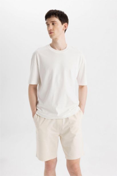 Slim Fit Thin Sweatshirt Fabric Shorts