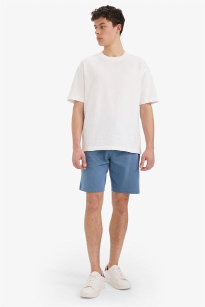 Slim Fit Basic Bermuda Shorts