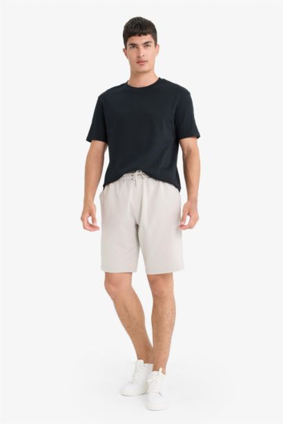 Slim Fit Thin Sweatshirt Fabric Shorts