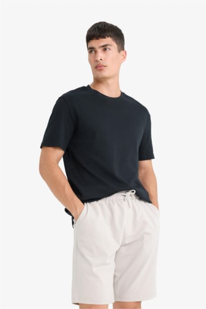 Slim Fit Thin Sweatshirt Fabric Shorts