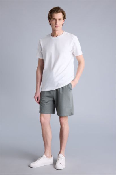 Regular Fıt Sweatshirt Kumaşı Şort