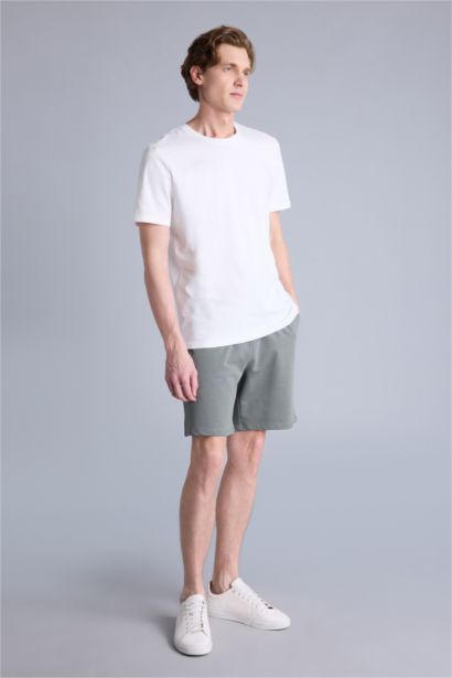 Regular Fıt Sweatshirt Kumaşı Şort