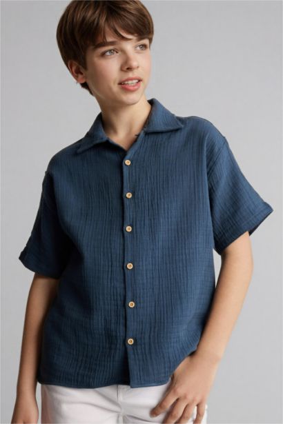 Oversıze Müslin Gömlek