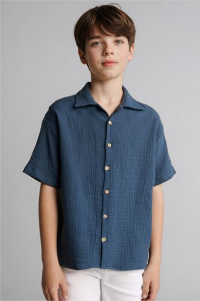 Oversıze Müslin Gömlek