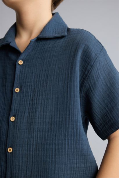 Oversıze Müslin Gömlek