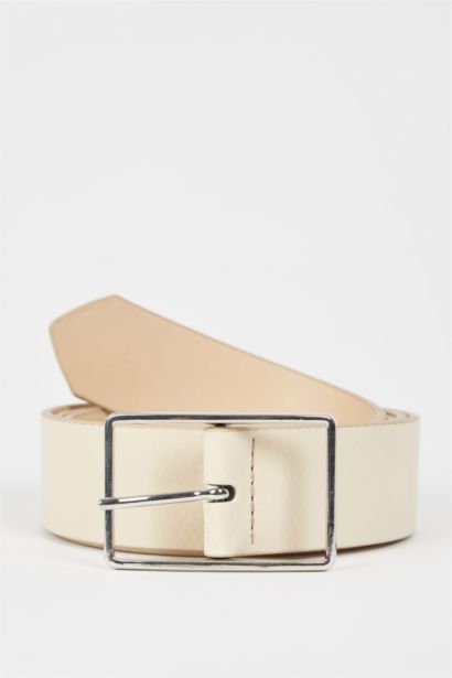 Kadın Dikdörtgen Toka Suni Deri Kemer