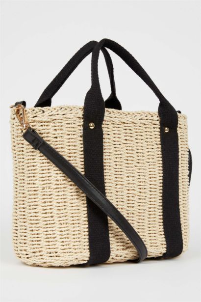 Kadın Büyük Hasır Çapraz Çanta